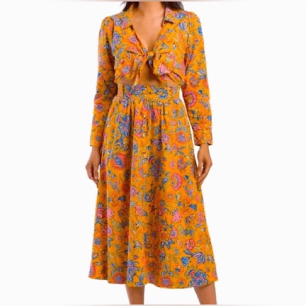 House of Harlow 1960 Cheyna Orange Floral Dress